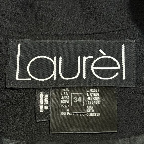 Laurel VTG 90s Floral Embroidered Beaded Slim Blazer Size 34 EU XS - Picture 4 of 5